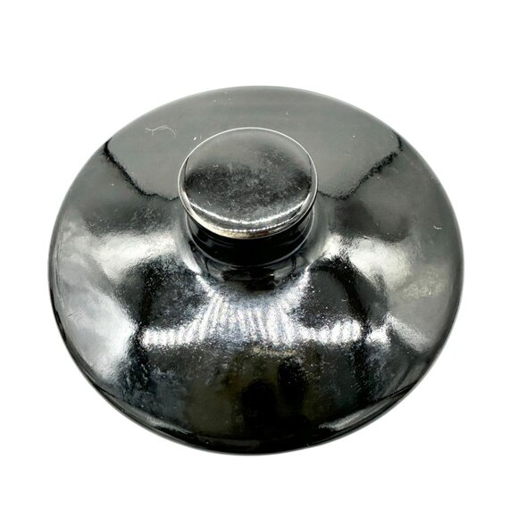 Pier 1 Vintage Handpainted Porcelain Tea Pot Black Blue White Floral Design - Picture 9 of 12